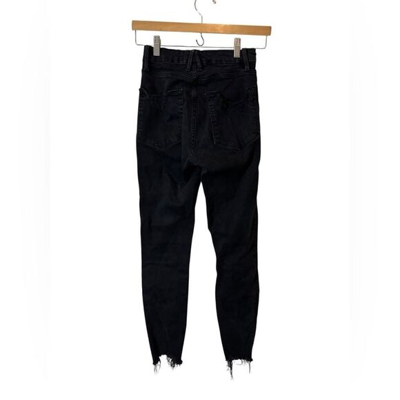 GOOD AMERICAN | black denim jeans good waist crop 2/26 2 26 - Picture 2 of 4